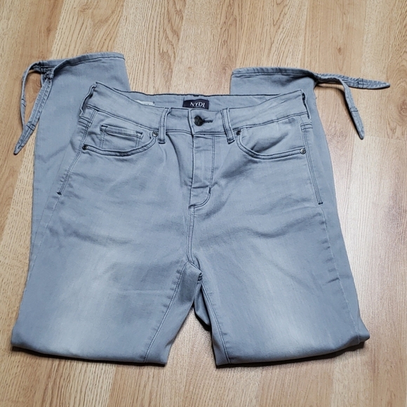 NYDJ AMI Grey Skinny Ankle High Rise Jeans Size 8 - Picture 2 of 8